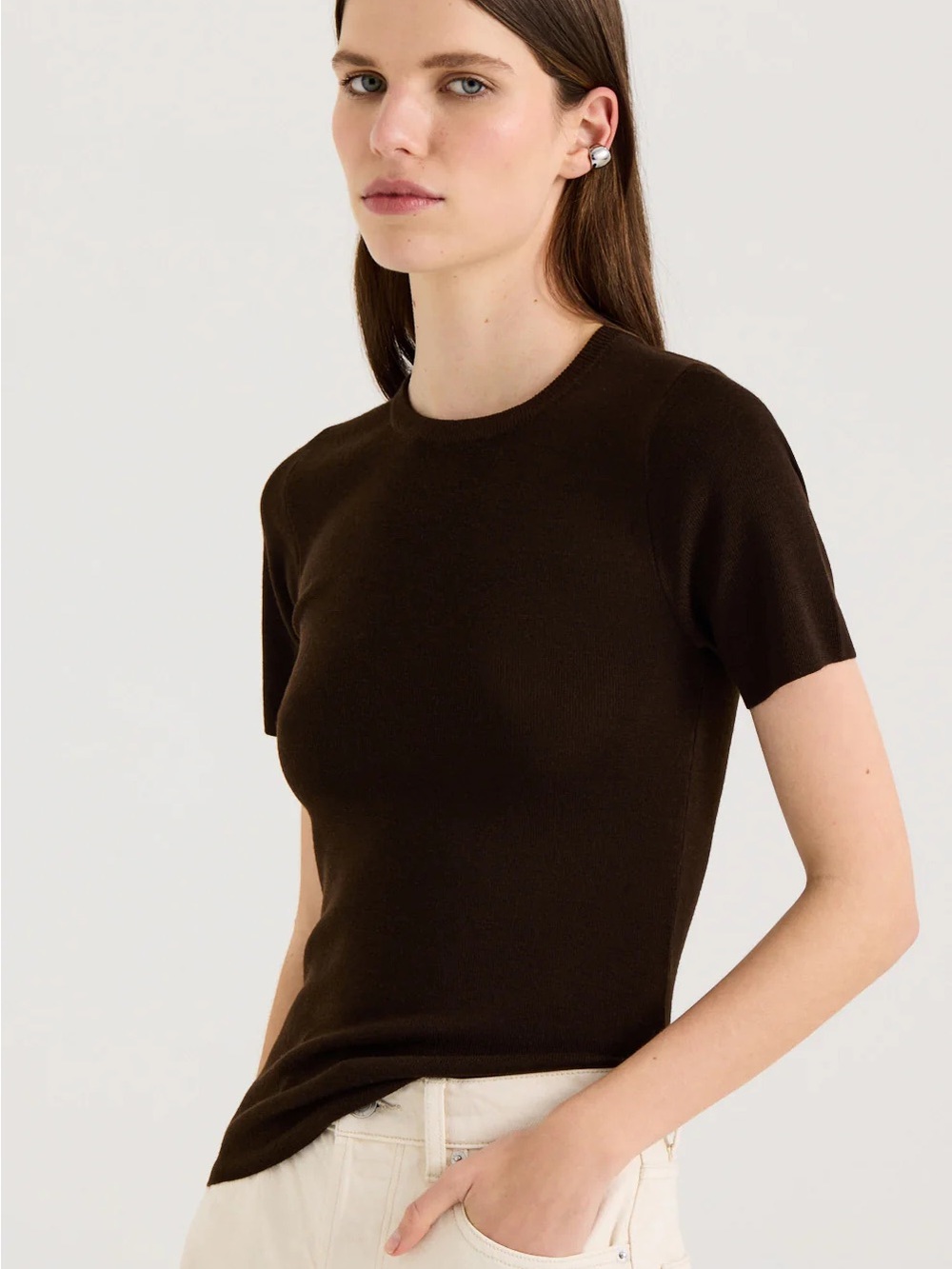 Merino Wool Crewneck Tee NWOT Small